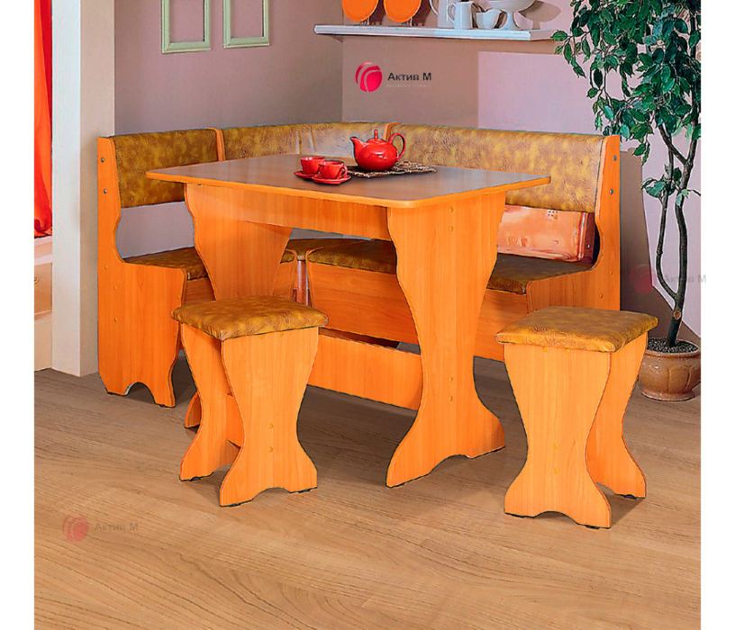 Кухонные уголки, Кухонный уголок Уют-2, ЛДСП, кожзам