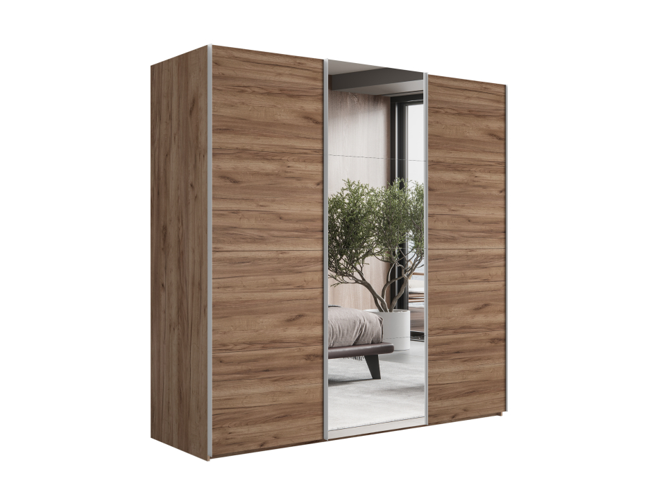 Шкафы-купе 3-х дверные, Шкаф-купе Эста ДСП+Зеркало+ДСП 270х66х240