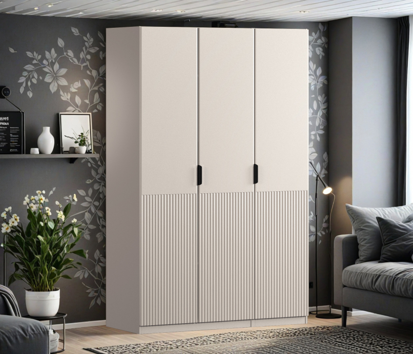 Для одежды, Шкаф трехдверный Макс 1500 мм, вариант №2 (ЛДСП/МДФ)