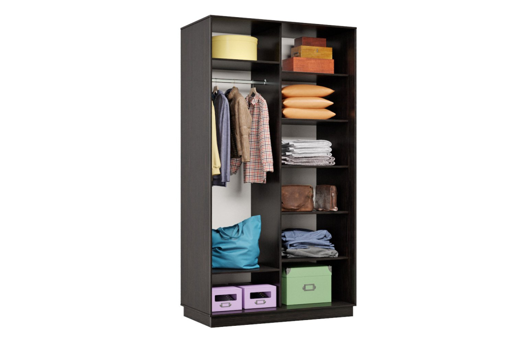 Шкафы-купе 2-х дверные, Шкаф-купе Премьер Лайт МИНИ 04 (04;04) двухдверный