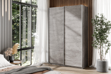 Шкафы-купе 2-х дверные, Шкаф-купе Smart 1224 2х дверный (фасады ЛДСП) профиль серебро