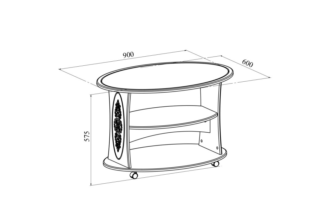 Журнальные столики, Стол журнальный Ассоль АС-17