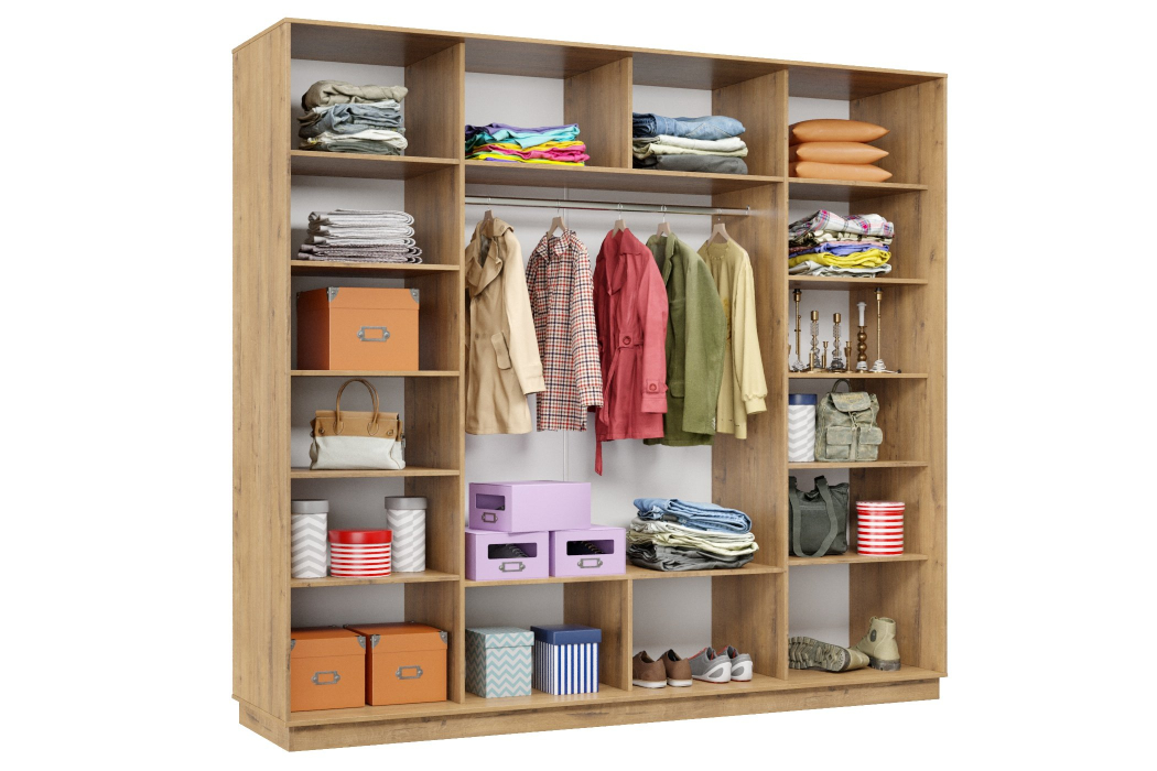 Шкафы-купе 3-х дверные, Шкаф-купе Премьер 60 (11ЗГ;11ЗГ;11ЗГ) фасады зеркало графит/трёхдверный/Профиль чёрный муар