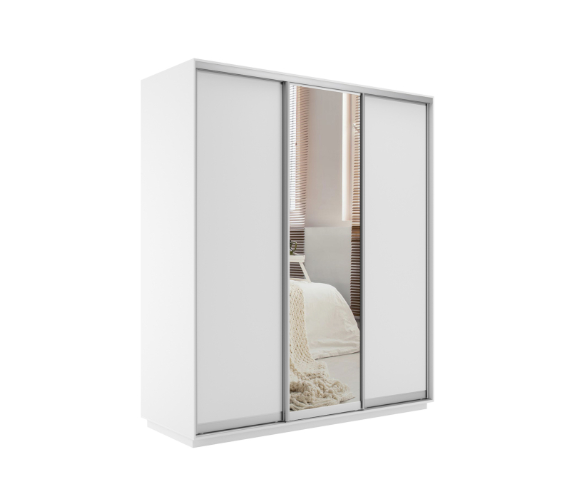 Шкафы-купе, Шкаф-купе Экспресс Медиум (1 зеркало) трио 2200 x 1800 x 600