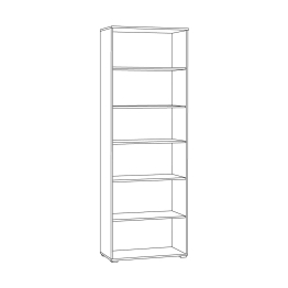 Шкаф-витрина Остин 16.394.02, белая шагрень, дуб золотой крафт