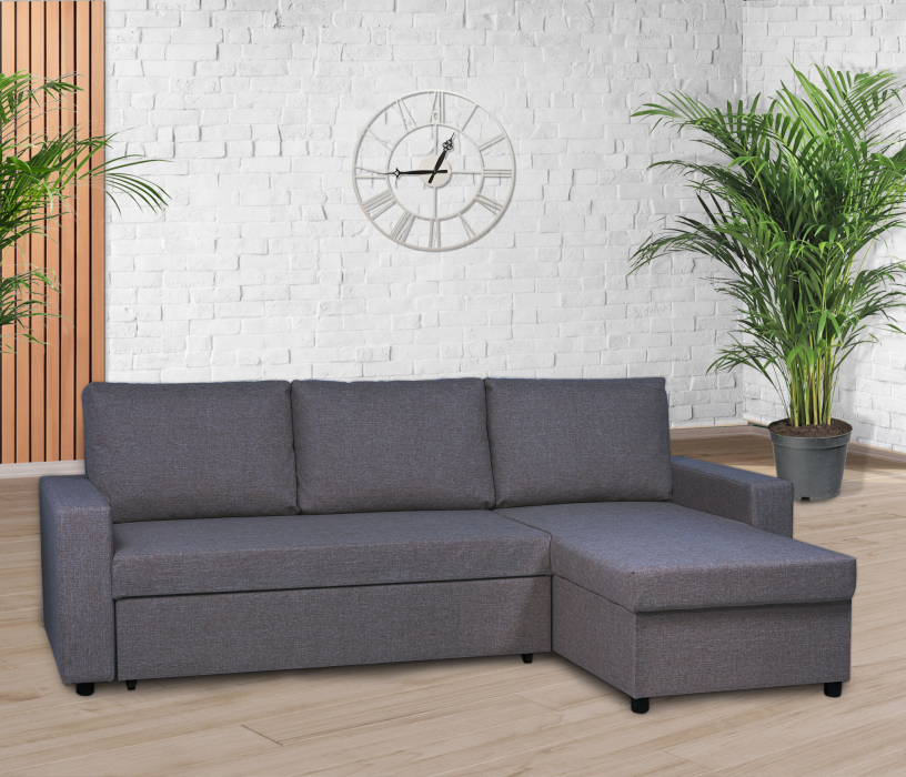 Диваны угловые в гостиную, Угловой диван-кровать Турин, рогожка