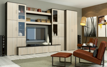 Гостиная Бордо (венге / дуб) без шкафа