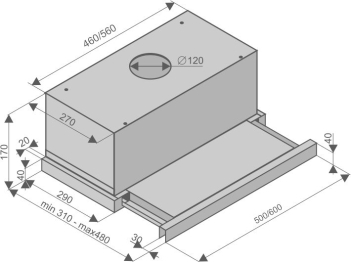 Кухонная вытяжка Helena II White 60