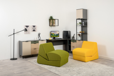 Тумба Марвэл 16.160, темно-серый, плэйн, дымчатый зеленый