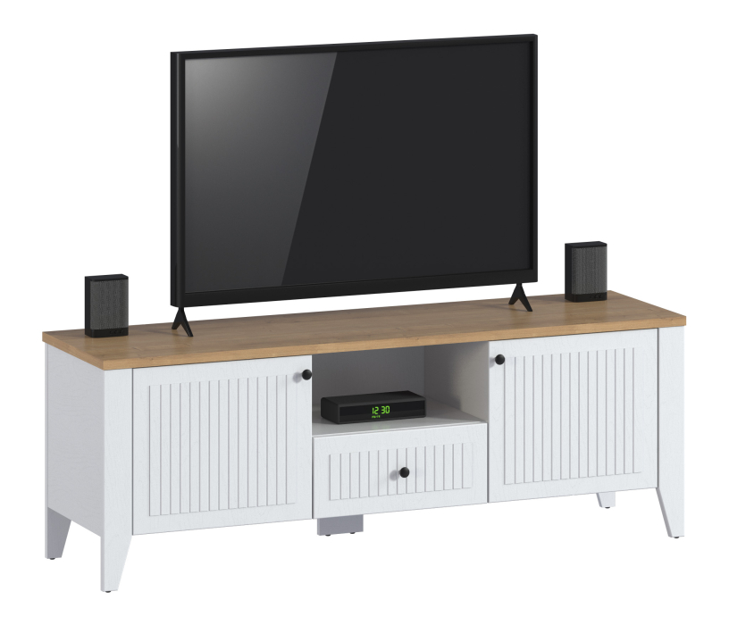 Стенки для гостиной, Набор для гостиной Монтана Белый Альпийский,Дуб Гамильтон/МДФ Дуб Белый