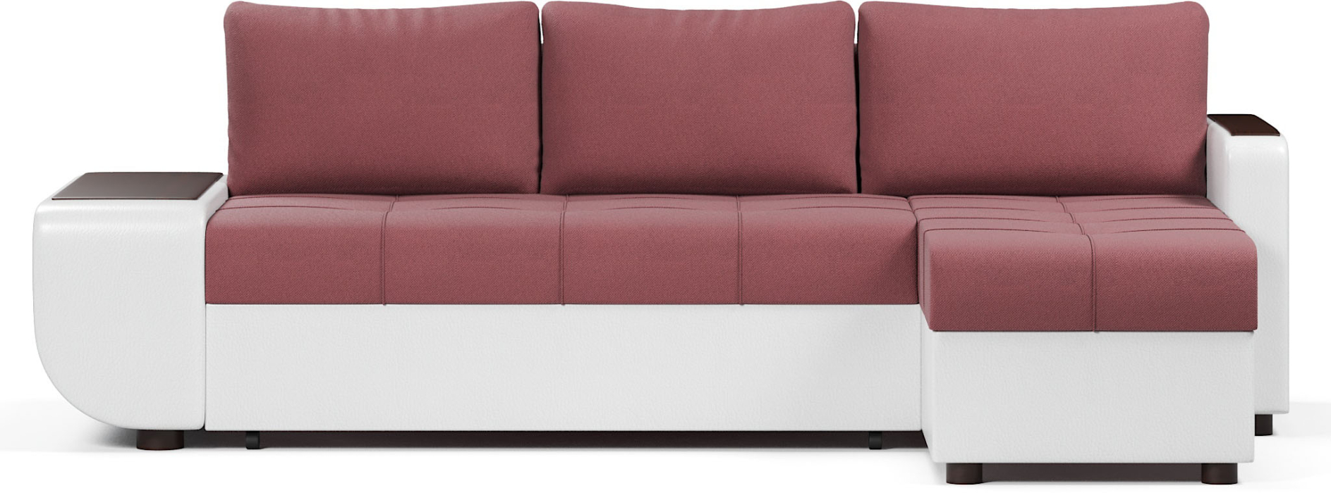 Диваны угловые в гостиную, Диван-кровать угловой Атланта со столиком еврокнижка,велюр+экокожа