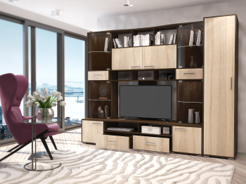 Гостиная Орхидея +ШКАФ+ПЕНАЛ (кантер / сонома)