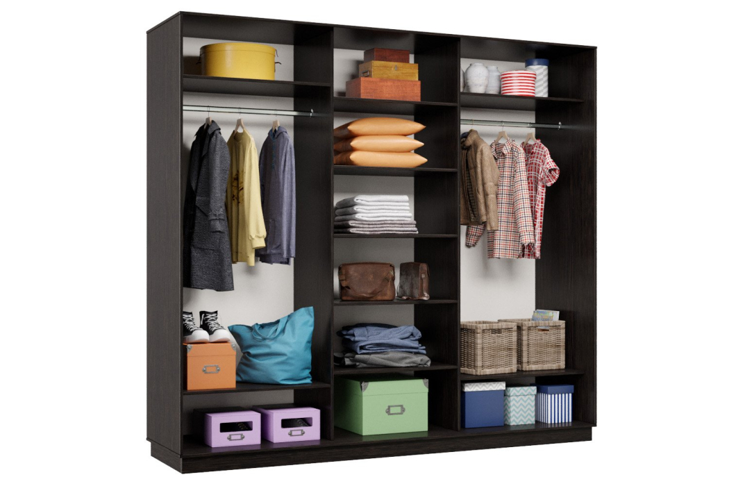 Шкафы-купе 3-х дверные, Шкаф-купе Премьер Лайт 54 (08;11;08) трехдверный