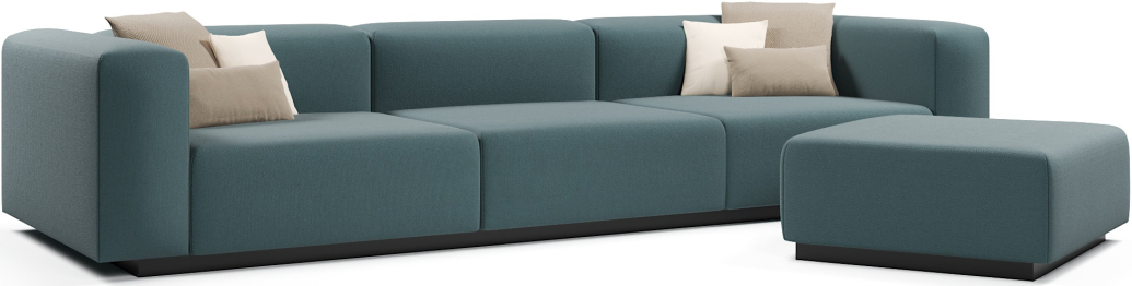 Диван прямой модульный нераскладной Наполи 2, велюр