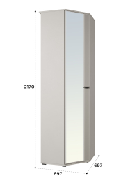 Шкаф угловой Эмилия ЭЛ-14К с зеркалом