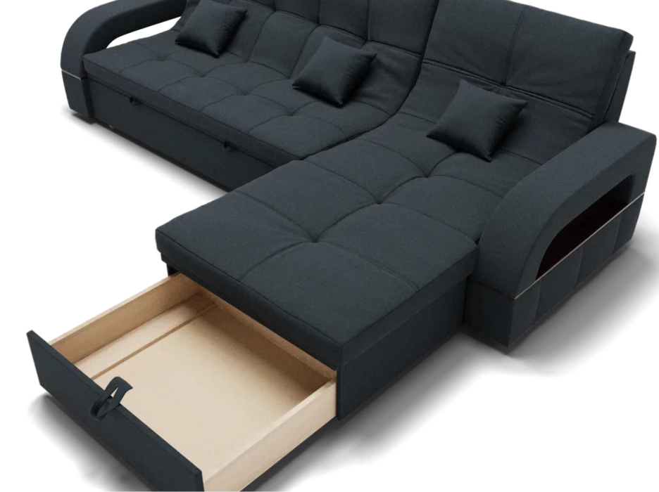 Диваны с ящиком для белья, Модульный диван Майами-2,микровелюр,антивандальная и водостойкая ткань,венеция