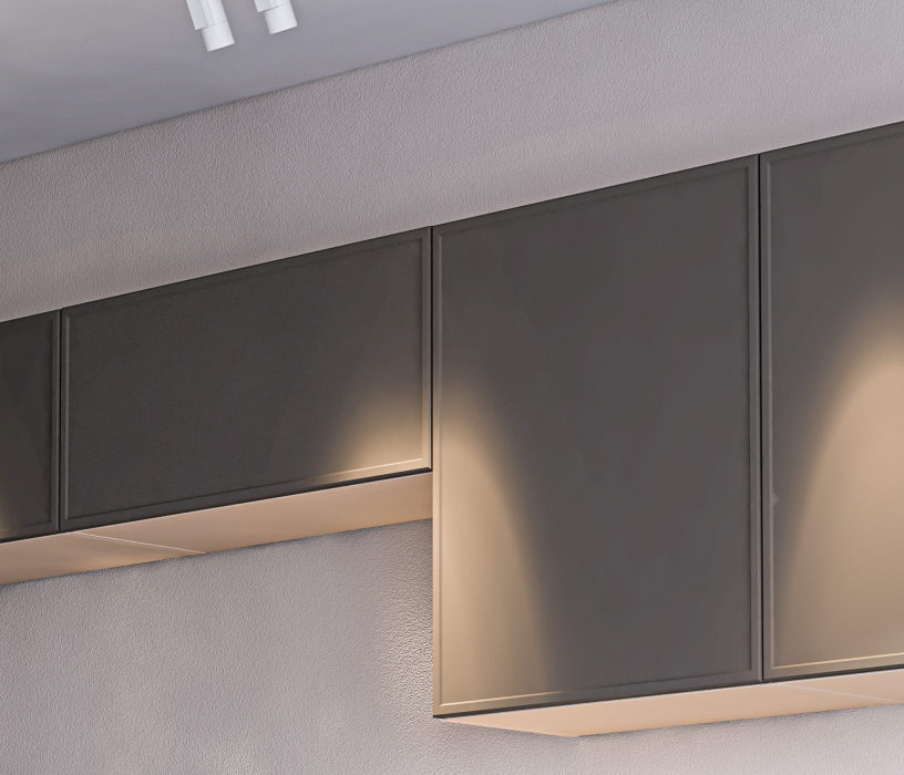 Кухонные гарнитуры, Кухонный гарнитур Регина Квадро Песочный / Базальт 2,8 м