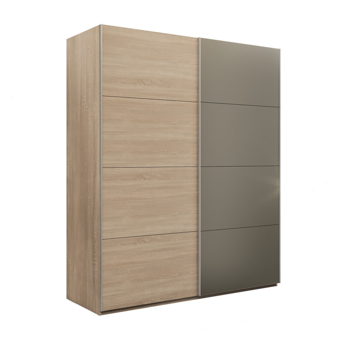 Шкафы-купе 2-х дверные, Шкаф-купе Эста 2-х дверный ДСП/Стекла хаки/Доводчик 160х66х240