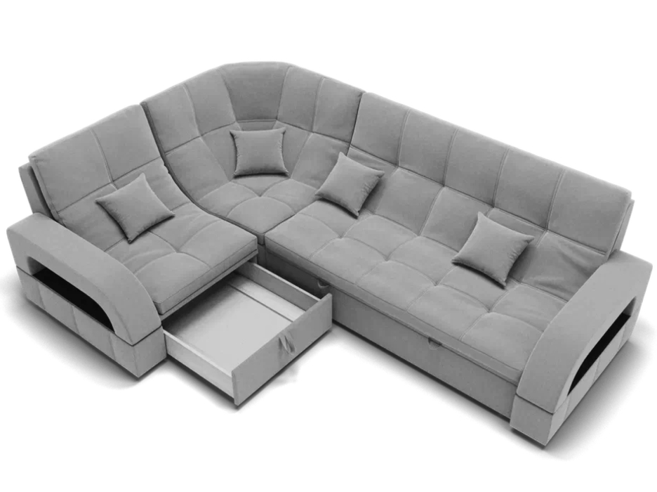 Диваны угловые в гостиную, Модульный диван Майами-3,микровелюр,антивандальная ткань,венеция
