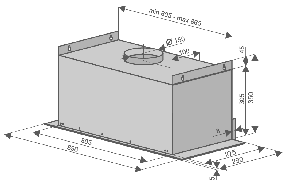 Вытяжки, Кухонная вытяжка Navi Ivory Glass 90
