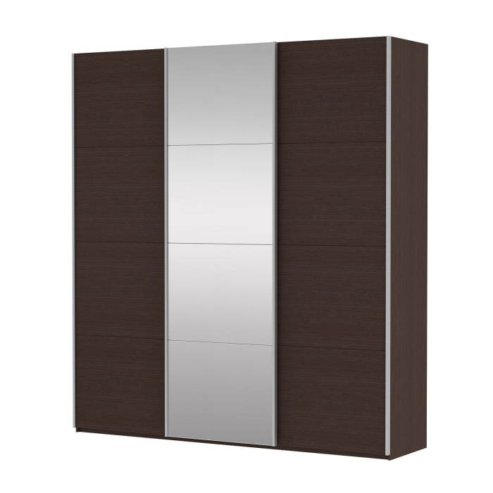 Шкафы-купе 3-х дверные, Шкаф Прайм трио 2ДСП+1зеркало 2300 x 2100 x 570