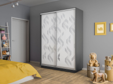 Шкафы-купе 2-х дверные, Шкаф-купе Экспресс 2-х дверный Фотопечать Ленты Стекла 140х45х220