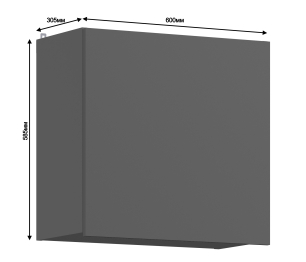 Леон шкаф навесной 1 дв 60х59 см