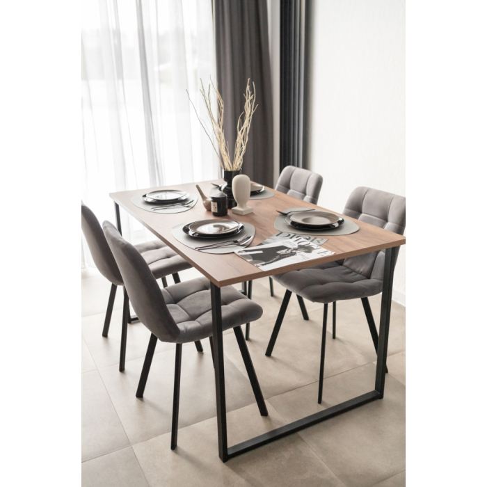 Обеденные столы, Деревянный стол Лиман 140 х 80 (черные ноги)