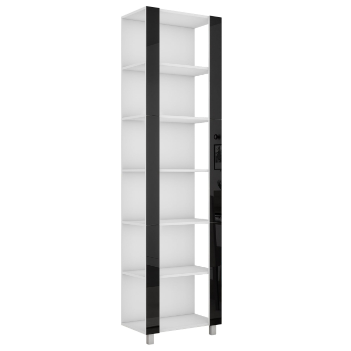 Открытые, Стеллаж модульный Универсальный 35х44х220 Черное стекло