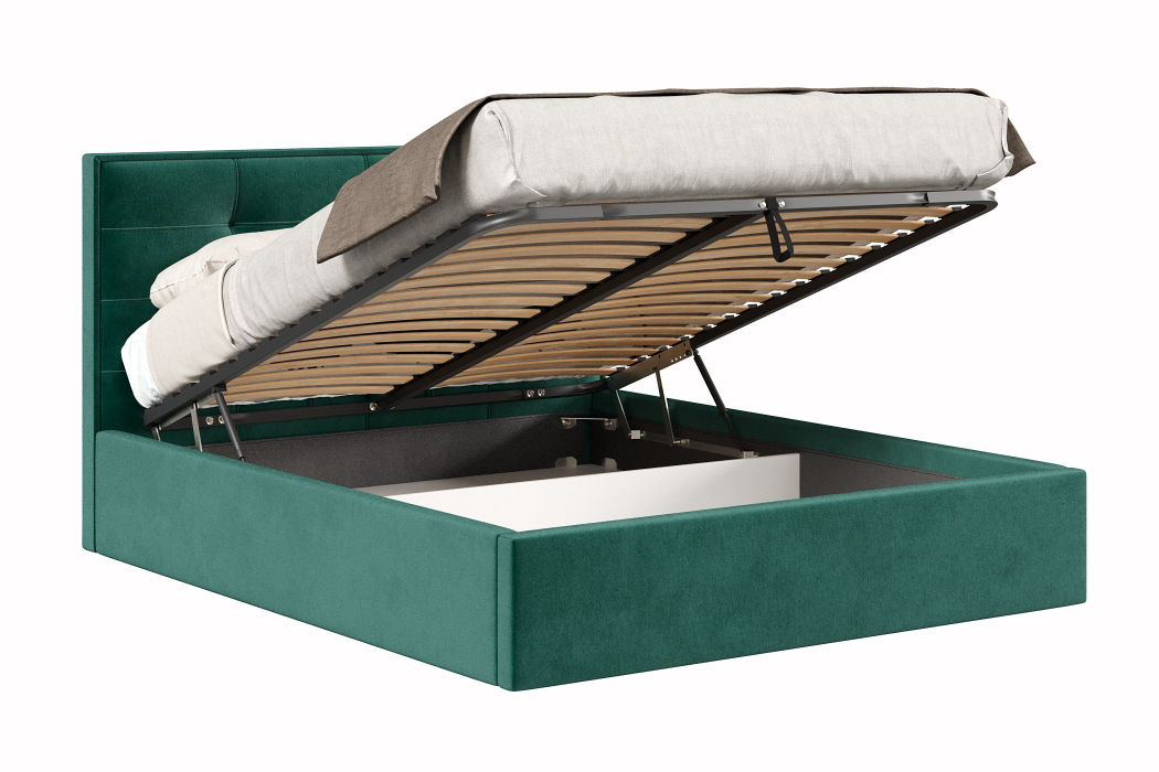 Мягкая кровать, Кровать Римини 1600 с подъёмным механизмом