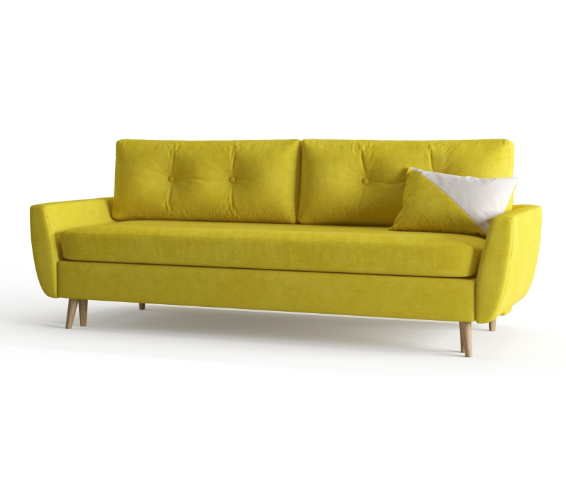 Диваны с ящиком для белья, Диван-кровать Норфолк, независимый пружинный блок, велюр