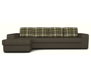 Угловой диван ЭДИНБУРГ Д3 с оттоманкой левый рогожка