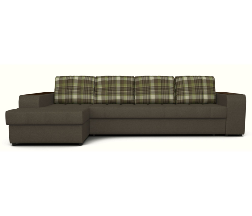 Диваны угловые в гостиную, Угловой диван ЭДИНБУРГ Д3 с оттоманкой левый рогожка