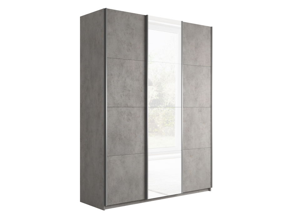 Шкафы-купе 3-х дверные, Шкаф-купе Прайм 3-х дверный ДСП/Стекло белое/Доводчики 210х57х230