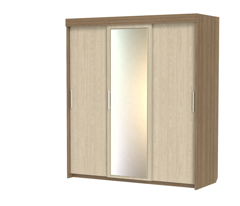 Шкафы-купе 3-х дверные, Шкаф-купе шк-20 3-х дверный с зеркалом