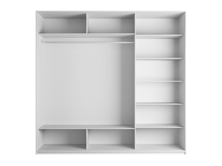 Шкафы-купе 3-х дверные, Шкаф-купе Прайм 3-х дверный Стекла пудра/ДСП/Доводчики 210х57х230