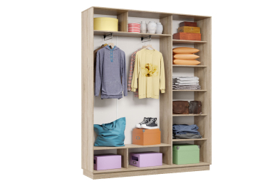 Шкаф-купе Премьер Лайт 23 (08;08;08) трехдверный