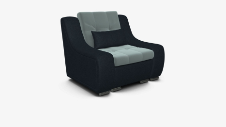 Кресло-кровать Аджио с подлокотниками велюр + рогожка