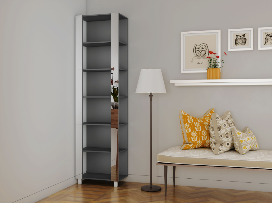 Открытые, Стеллаж модульный Универсальный 35х60х240 Зеркало