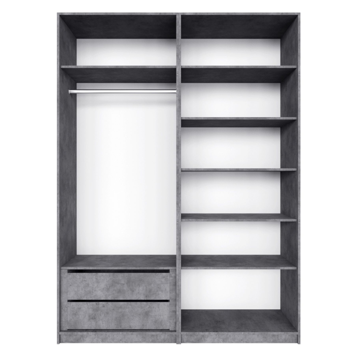 Шкафы распашные, Распашной шкаф Локер 800+800 (Гармошка) с ящиками и полками справа