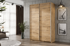 Шкафы-купе 2-х дверные, Шкаф-купе Smart 1224 2х дверный (фасады ЛДСП) профиль серебро