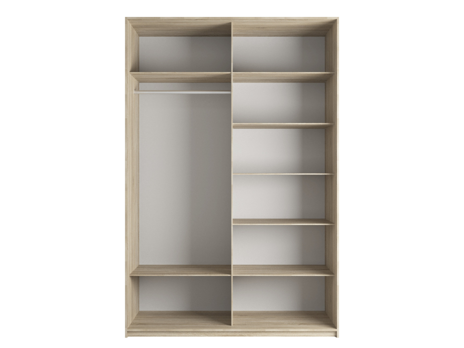 Шкафы-купе 2-х дверные, Шкаф-купе Эста ДСП+Зеркало 180х66х240