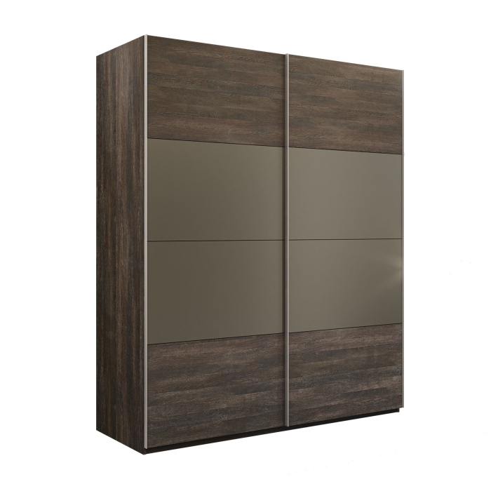 Шкафы-купе 2-х дверные, Шкаф-купе Эста 2-х дверный ДСП/Стекла хаки/Доводчик 200х66х240