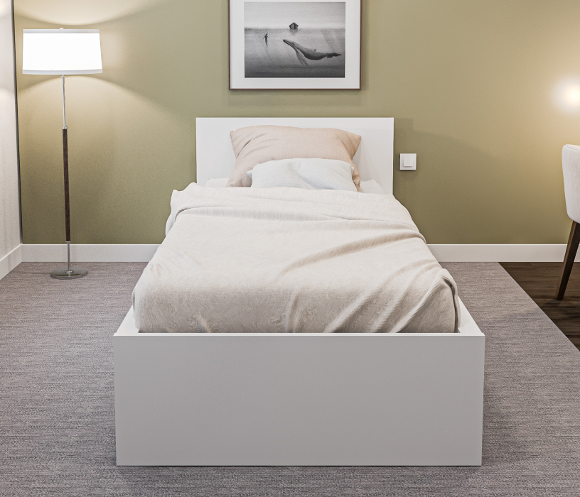 Кровати 90 см, Леон/Бруклин СБ-3366 Кровать с матрасом Сити - Бормио 900*2000