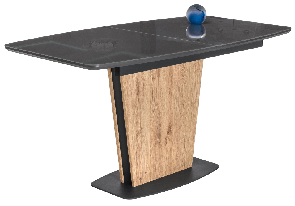 Обеденные столы, Стол Теон графит / дуб антор натуральный