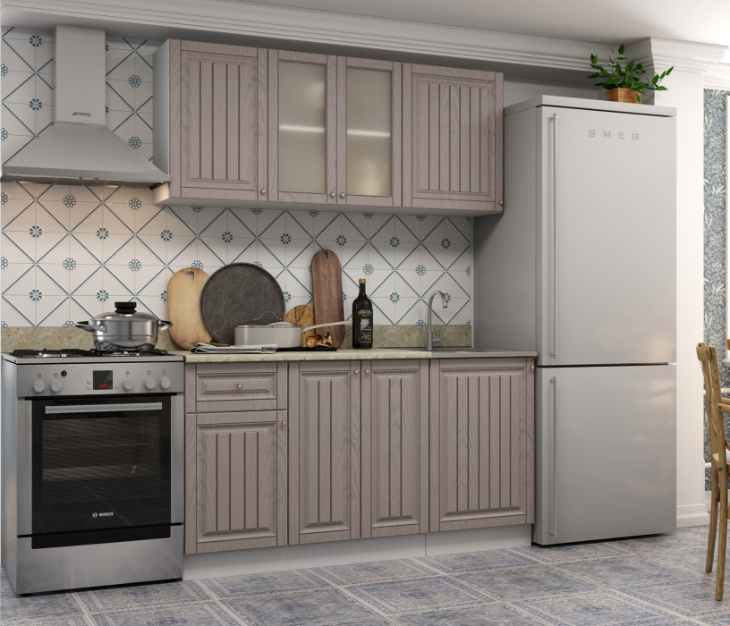 Кухонные гарнитуры, Кухня Хозяюшка Трюфель МДФ 1,5 м