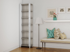 Открытые, Стеллаж модульный Универсальный 35х44х240 Белое стекло