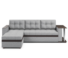 Диваны угловые, Диван-кровать угловой Атланта со столом дельфин,рогожка+экокожа