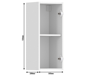 Регина корпус для шкафа навесного 1 дв 30х72 см