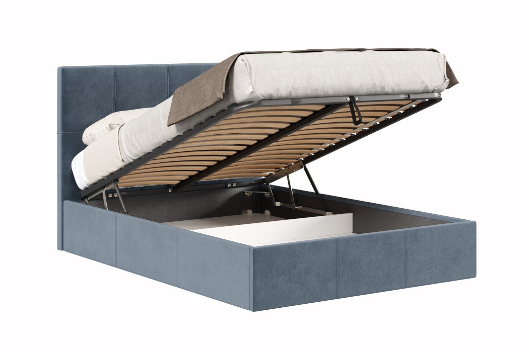 Мягкая кровать, Кровать Марсель 1200 с подъёмным механизмом, велюр